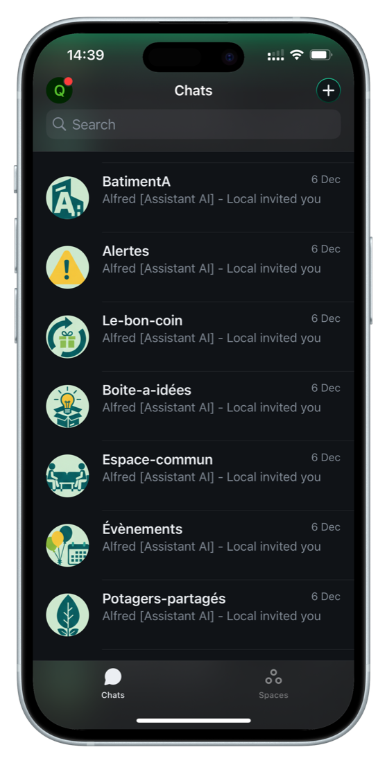 Chat professionnel NeoHoods entre habitants et gestion